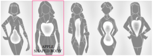 apple shaped body type