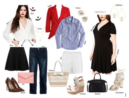 apple shape summer outfits